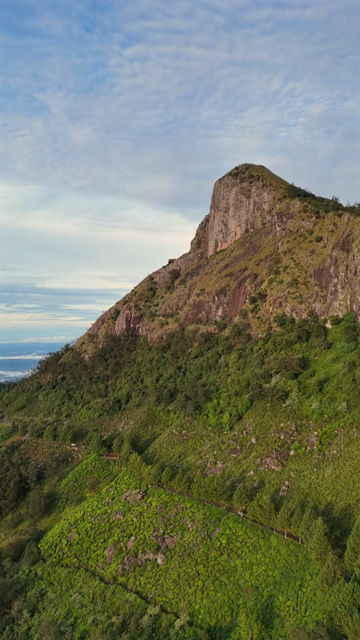 Vertical Aerial View of Top Station Mountain Peak in Munnar Kerala India