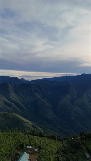 Vertical Aerial View of Top Station Mountain Peak in Munnar Kerala India