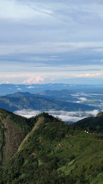 Vertical Aerial View of Top Station Mountain Peak in Munnar Kerala India