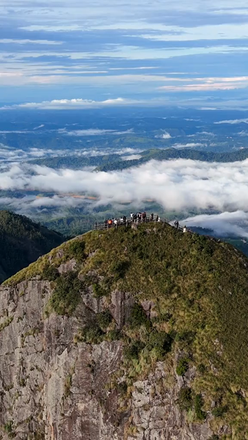 Vertical Aerial View of Top Station Mountain Peak in Munnar Kerala India
