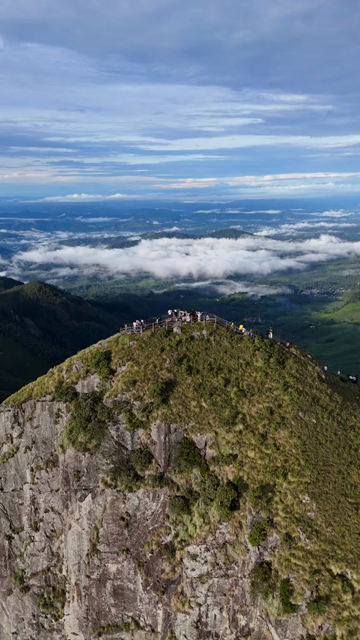 Vertical Aerial View of Top Station Mountain Peak in Munnar Kerala India