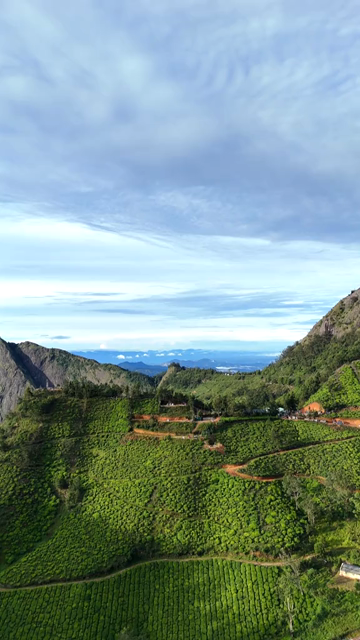 Vertical Aerial View of Top Station Mountain Peak in Munnar Kerala India