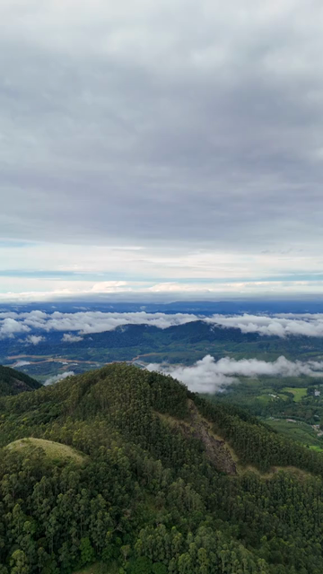 Vertical Aerial View of Top Station Mountain Peak in Munnar Kerala India