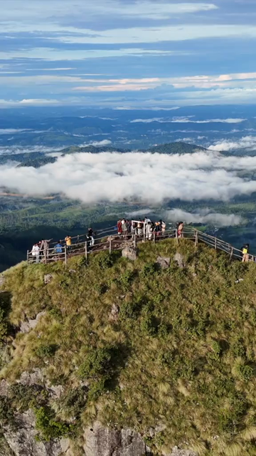 Vertical Aerial View of Top Station Mountain Peak in Munnar Kerala India