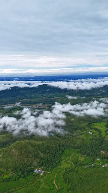 Vertical Aerial View of Top Station Mountain Peak in Munnar Kerala India