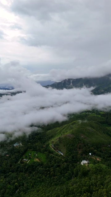 Vertical Aerial View of Top Station Mountain Peak in Munnar Kerala India