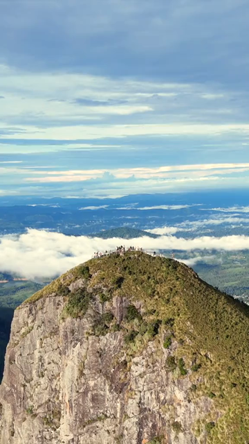 Vertical Aerial View of Top Station Mountain Peak in Munnar Kerala India