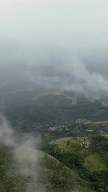 Vertical Aerial View of Top Station Mountain Peak in Munnar Kerala India