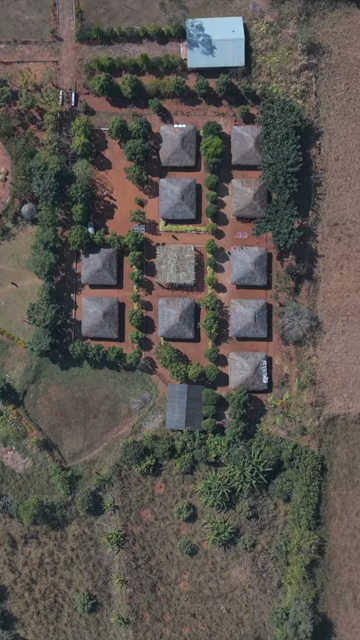 Vertical Aerial View of Traditional Tribal Village in Madhya Pradesh India