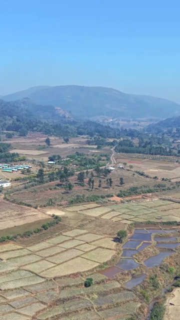 Vertical Aerial View of Traditional Tribal Village in Madhya Pradesh India