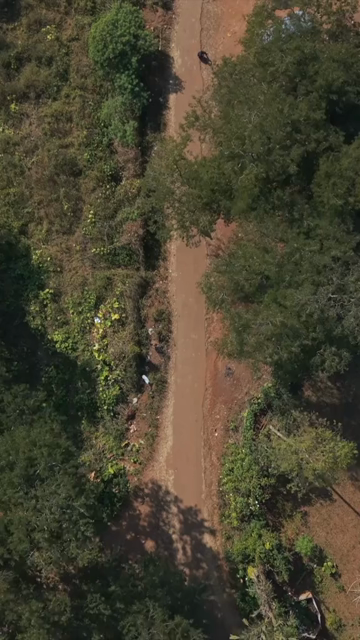 Vertical Aerial View of Traditional Tribal Village in Madhya Pradesh India