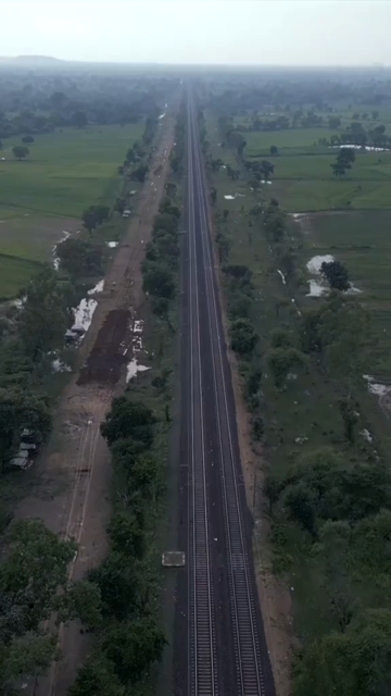 Vertical Aerial View of Train Derailment Accident Site in Damoh Madhya Pradesh
