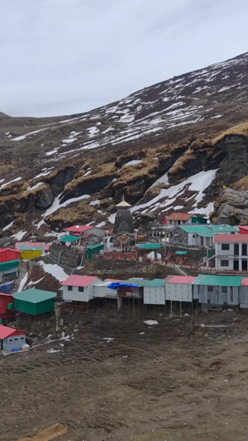 Vertical Aerial View of Tungnath Temple in Uttarakhand