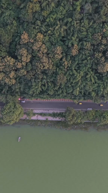 Vertical Aerial View of Upper Lake Bhojtal Bhopal, Madhya Pradesh
