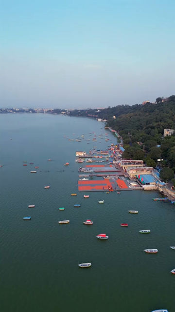 Vertical Aerial View of Upper Lake Bhojtal Bhopal, Madhya Pradesh