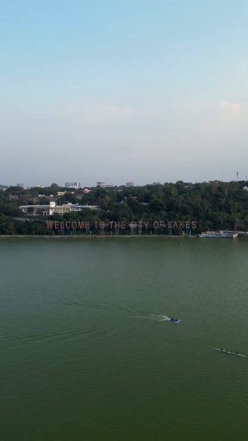 Vertical Aerial View of Upper Lake Bhojtal Bhopal, Madhya Pradesh