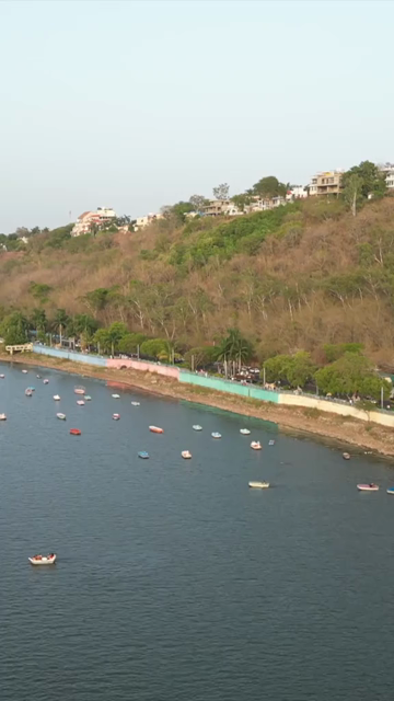 Vertical Aerial View of Upper Lake Bhojtal Bhopal