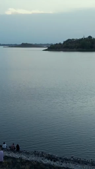 Vertical Aerial View of Upper Lake Bhojtal Bhopal