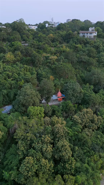 Vertical Aerial View of Urban Road and Green Cityscape, Bhopal, Madhya Pradesh