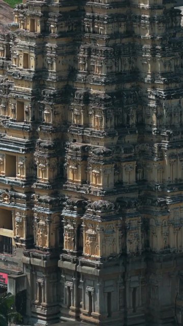 Vertical Aerial View of Virupaksha Temple Hampi Karnataka India