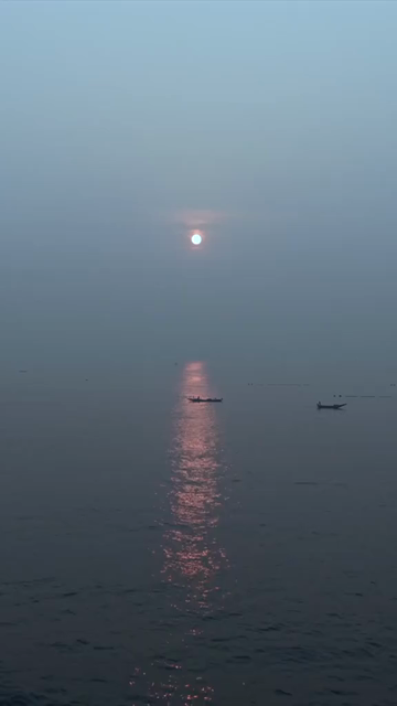 Vertical Aerial View of Vizag Beach Sunset India