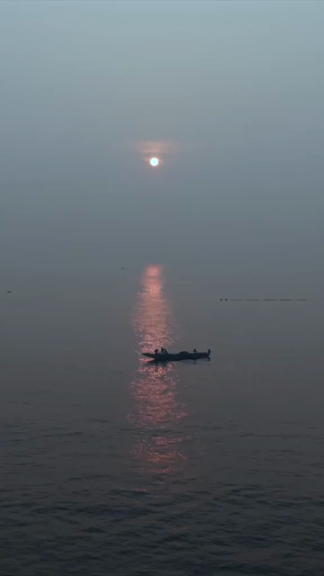 Vertical Aerial View of Vizag Beach Sunset India