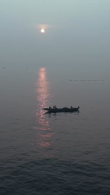 Vertical Aerial View of Vizag Beach Sunset India