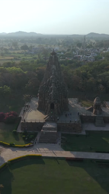Vertical Aerial View of Western Group of Temples at Khajuraho, Madhya Pradesh