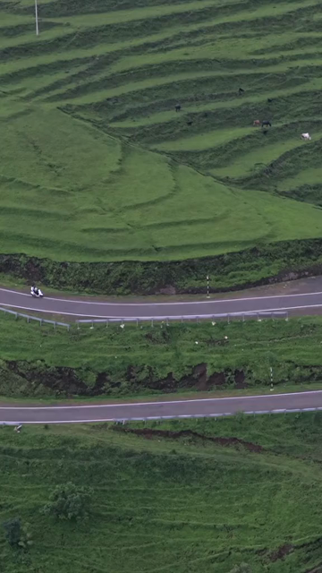 Vertical Aerial View of Winding Mountain Road on Gudhe Panchgani Plateau Sangli Maharashtra