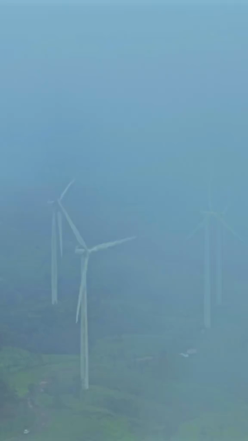 Vertical Aerial View of Windmills on Gudhe Panchgani Plateau Sangli Maharashtra