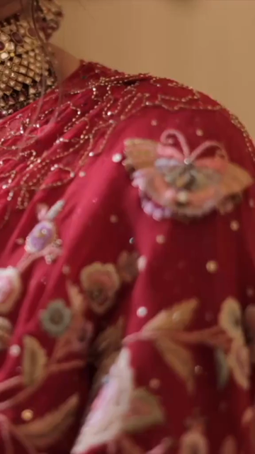 Vertical Close Up of Indian Bride Showcasing Traditional Bridal Jewellery