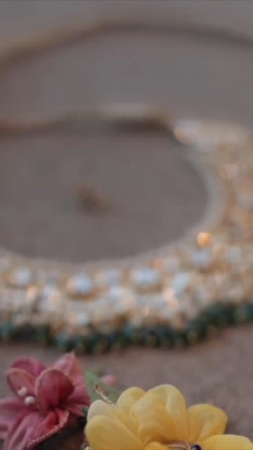 Vertical Close Shot Up of Traditional Indian Bridal Jewelry Necklace
