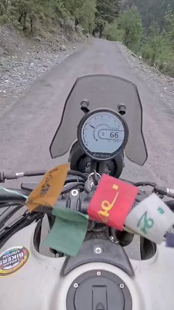 Vertical POV of Adventure Motorcycle Ride on Scenic Himalayan Road in Ladakh