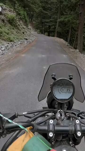 Vertical POV of Adventure Motorcycle Ride on Scenic Himalayan Road in Ladakh