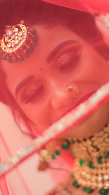 Vertical Portrait of Beautiful Indian Bride in Traditional Bridal Attire