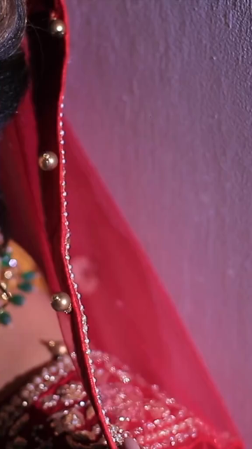 Vertical Portrait of Beautiful Indian Bride in Traditional Bridal Attire