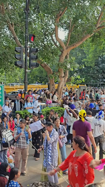 24th July 2026 : Vertical Shot of CJP Student Protest Over NEET Paper Leak at Jantar Mantar Delhi with protesters demanding the resignation of Union Education Minister Dharmendra Pradhan