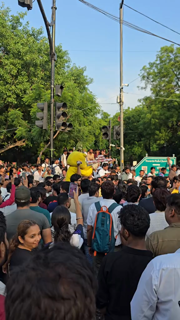 24th July 2026 : Vertical Shot of CJP Student Protest Over NEET Paper Leak at Jantar Mantar Delhi with protesters demanding the resignation of Union Education Minister Dharmendra Pradhan