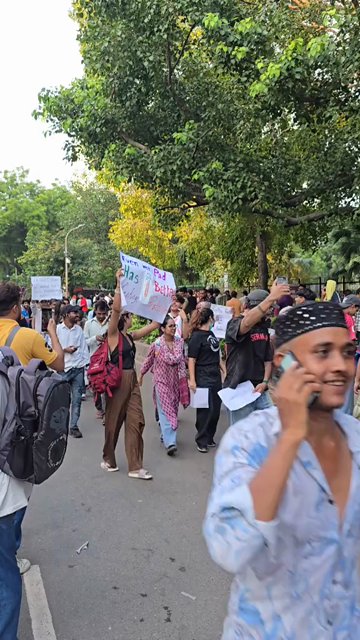 24th July 2026 : Vertical Shot of CJP Student Protest Over NEET Paper Leak at Jantar Mantar Delhi with protesters demanding the resignation of Union Education Minister Dharmendra Pradhan