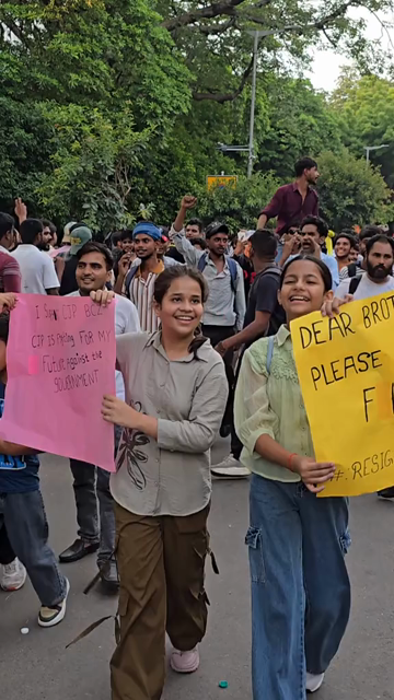 24th July 2026 : Vertical Shot of CJP Student Protest Over NEET Paper Leak at Jantar Mantar Delhi with protesters demanding the resignation of Union Education Minister Dharmendra Pradhan