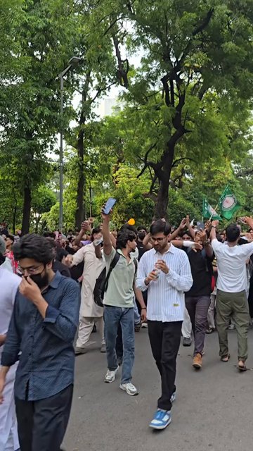24th July 2026 : Vertical Shot of CJP Student Protest Over NEET Paper Leak at Jantar Mantar Delhi with protesters demanding the resignation of Union Education Minister Dharmendra Pradhan