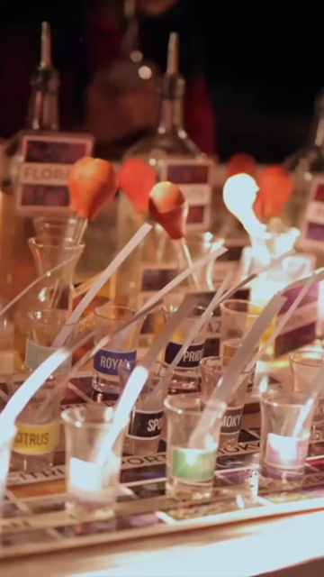 Vertical Shot of Cocktail Bar Setup at an Indian Wedding Reception