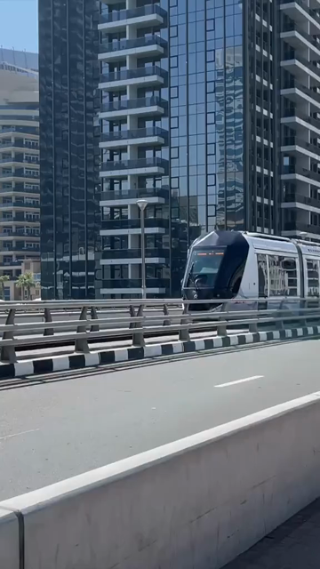 20th April 2026 : Vertical Shot of Dubai Tram at Jumeirah Beach Residence UAE