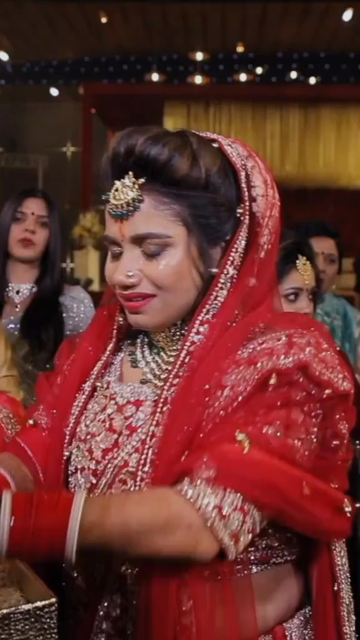 09th Feb 2026 : Vertical Shot of Emotional Indian Bride During Bidaai Ceremony