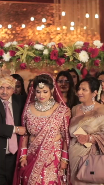 09th Feb 2026 : Vertical Shot of Indian Bride Entrance at Luxury Wedding Ceremony