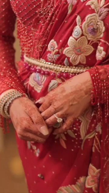 Vertical Shot of Indian Bride Posing During her wedding Reception