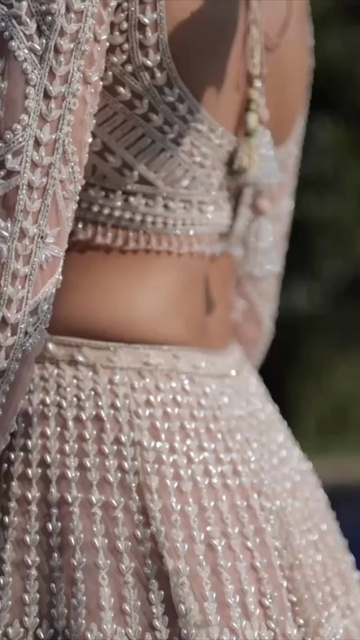 Vertical Shot of Indian Bride Posing During her wedding Reception
