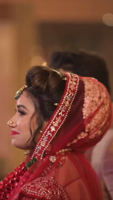 Vertical Shot of Indian Bride and Groom Posing Together at Their Wedding