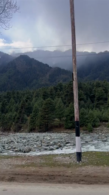 Vertical Shot of Pahalgam Kashmir Mountain Landscape Jammu and Kashmir India