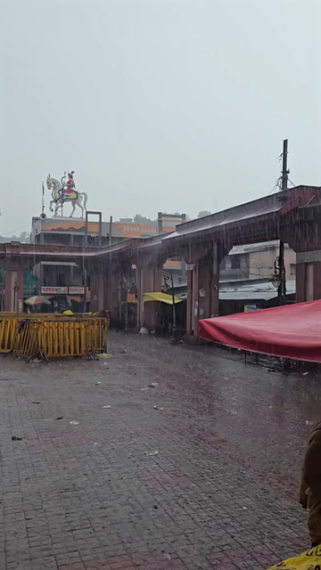 Vertical Shot of Rain in Ujjain, Madhya Pradesh, India